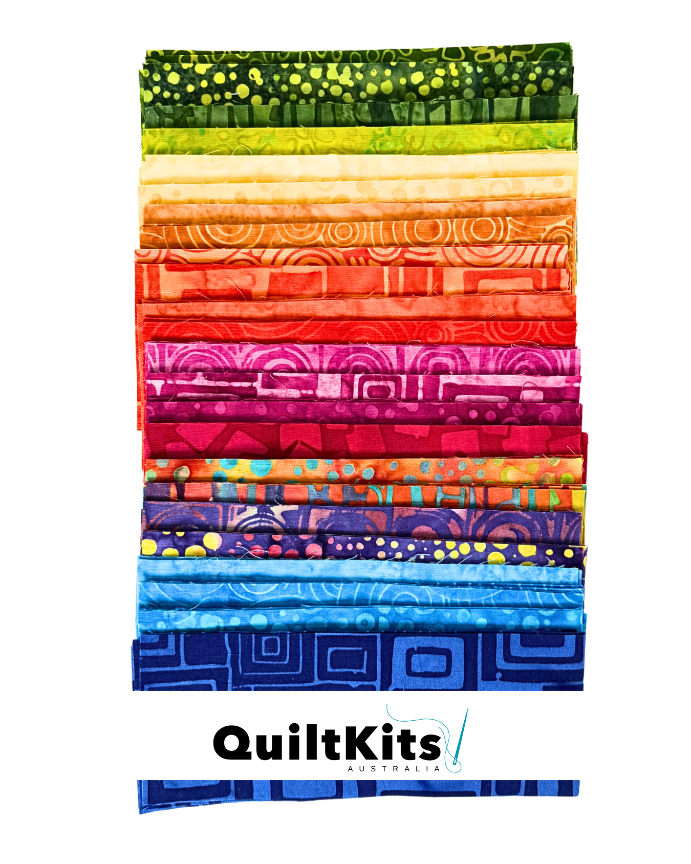 Easy Strip Quilt Kit - Throw - Batik Rainbow