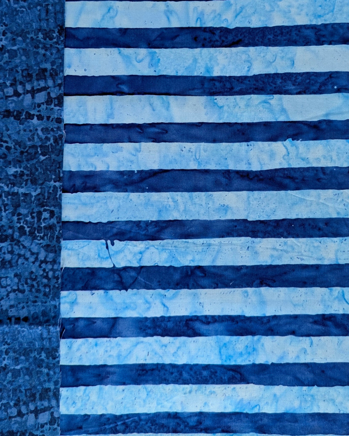 Easy Strip Quilt Kit - Throw - Batik Blue Complete Kit
