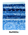 Easy Strip Quilt Kit - Throw - Batik Blues