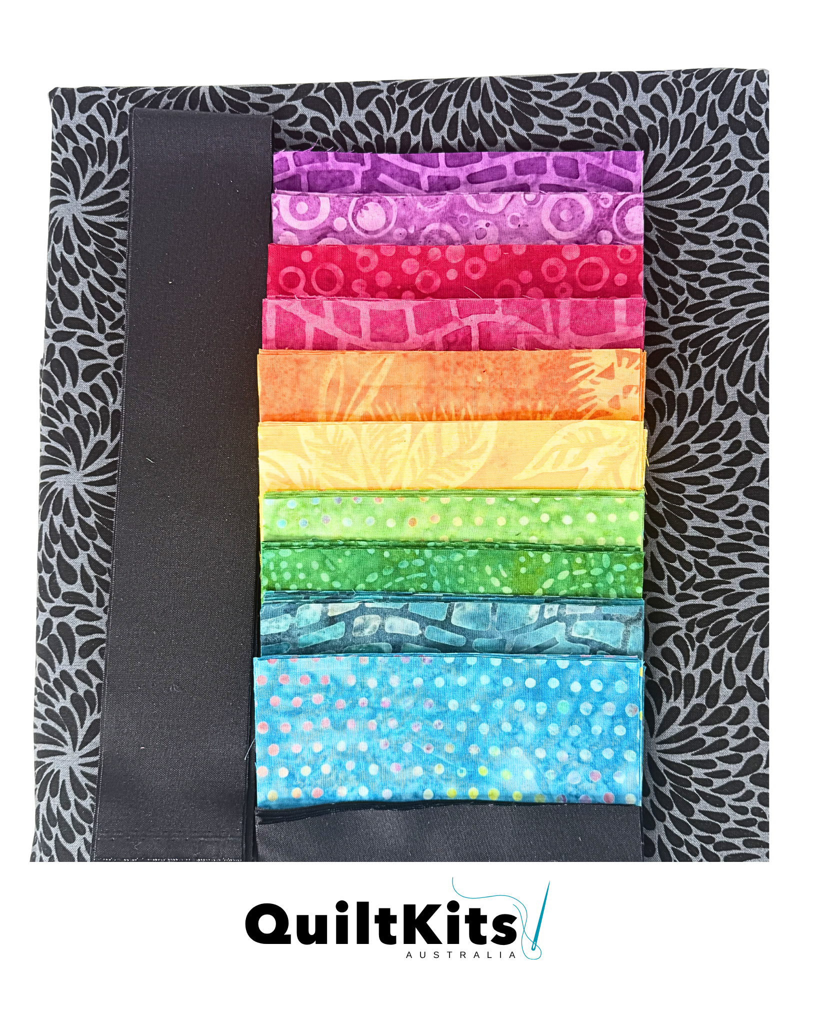Entwined Quilt Kit - Batik Rainbow Complete Kit