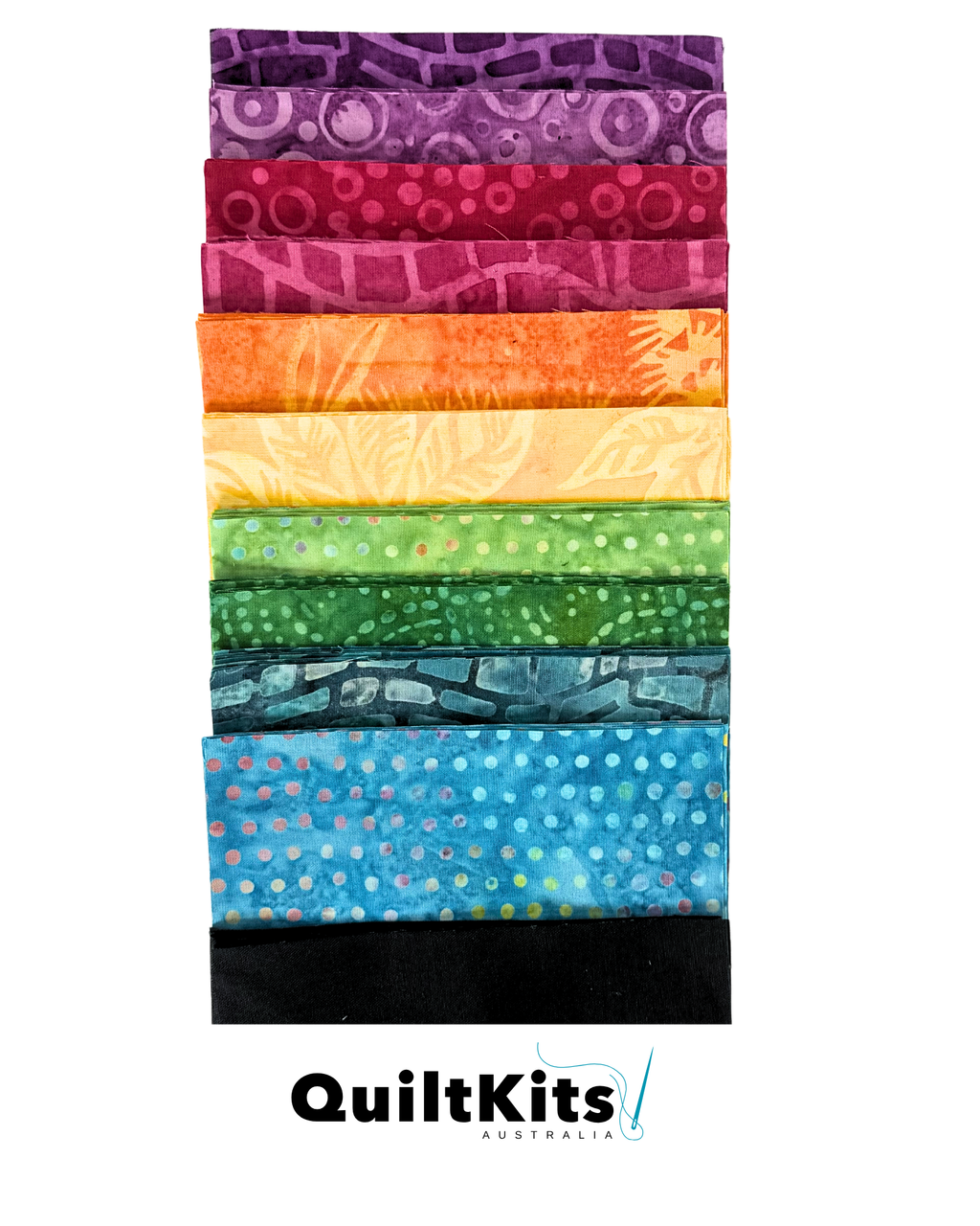 Entwined Quilt Kit - Batik Rainbow