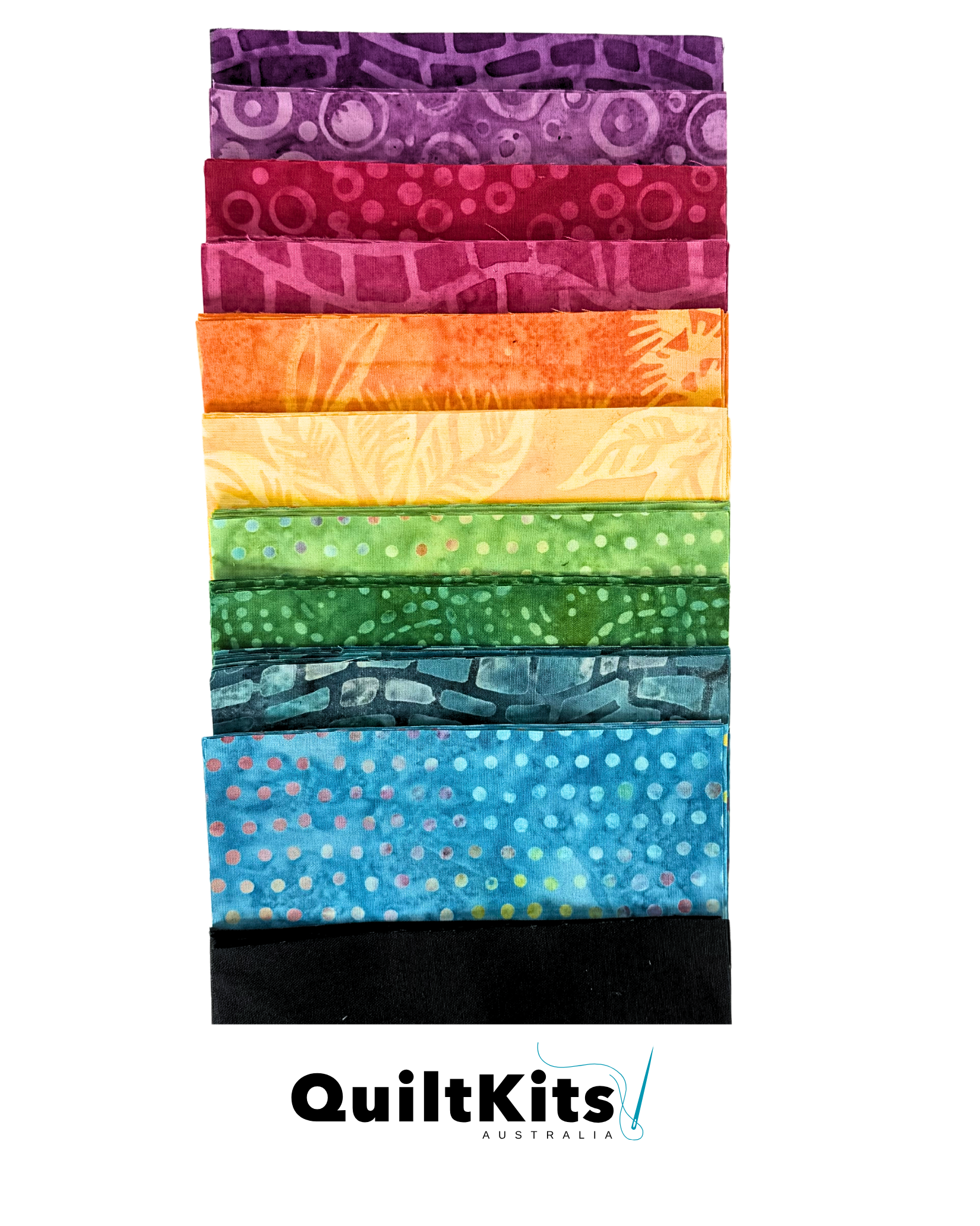 Entwined Quilt Kit - Batik Rainbow