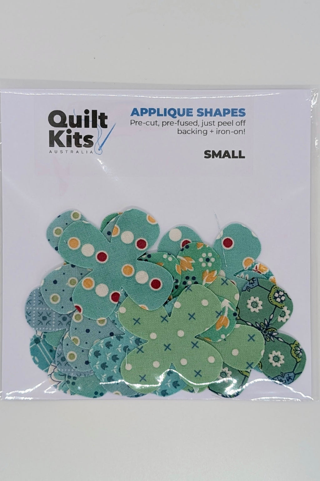 Pre-fused Applique Flowers - Small - Lori Holt Teals