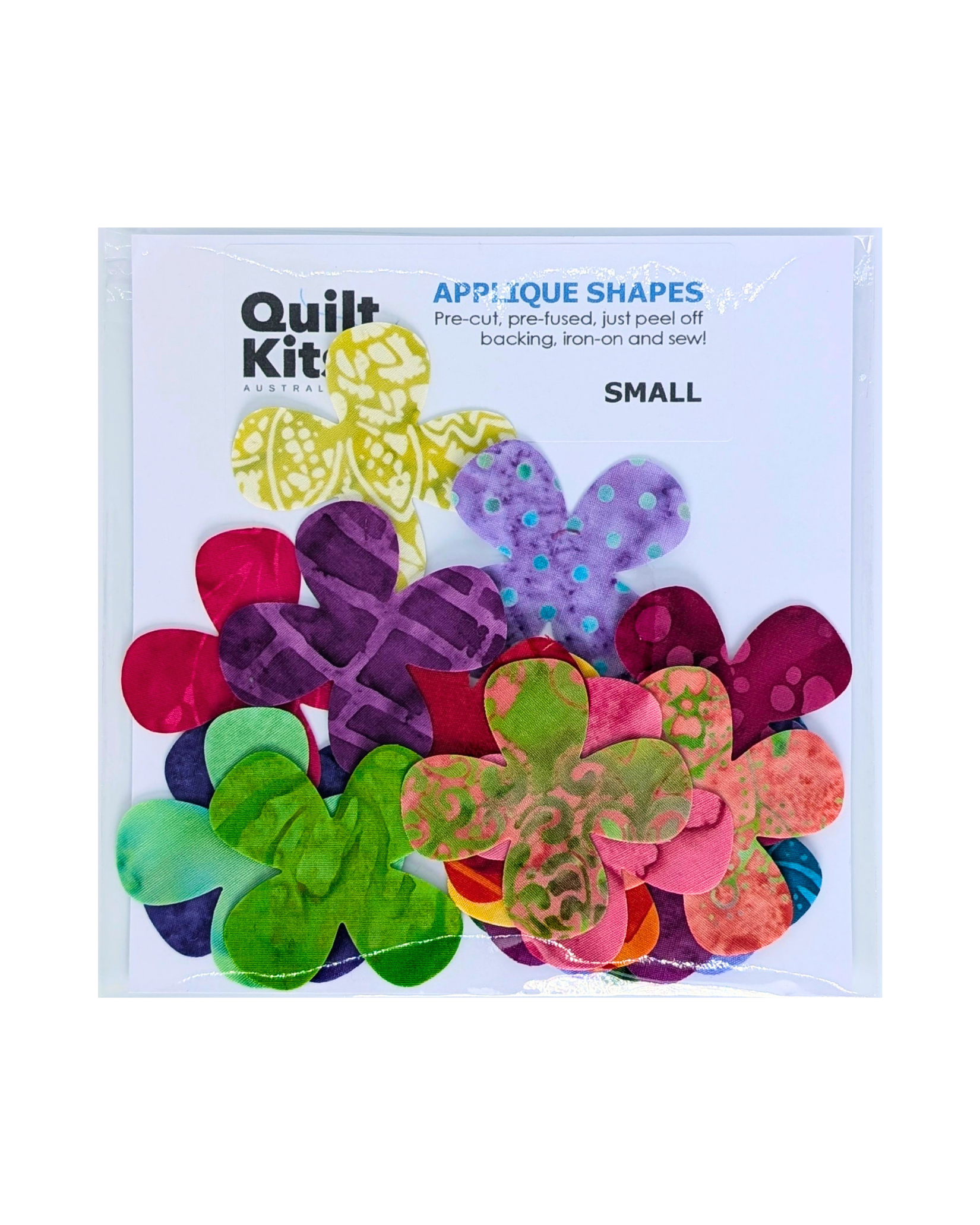 Pre-fused Applique Flowers - Small - Batik