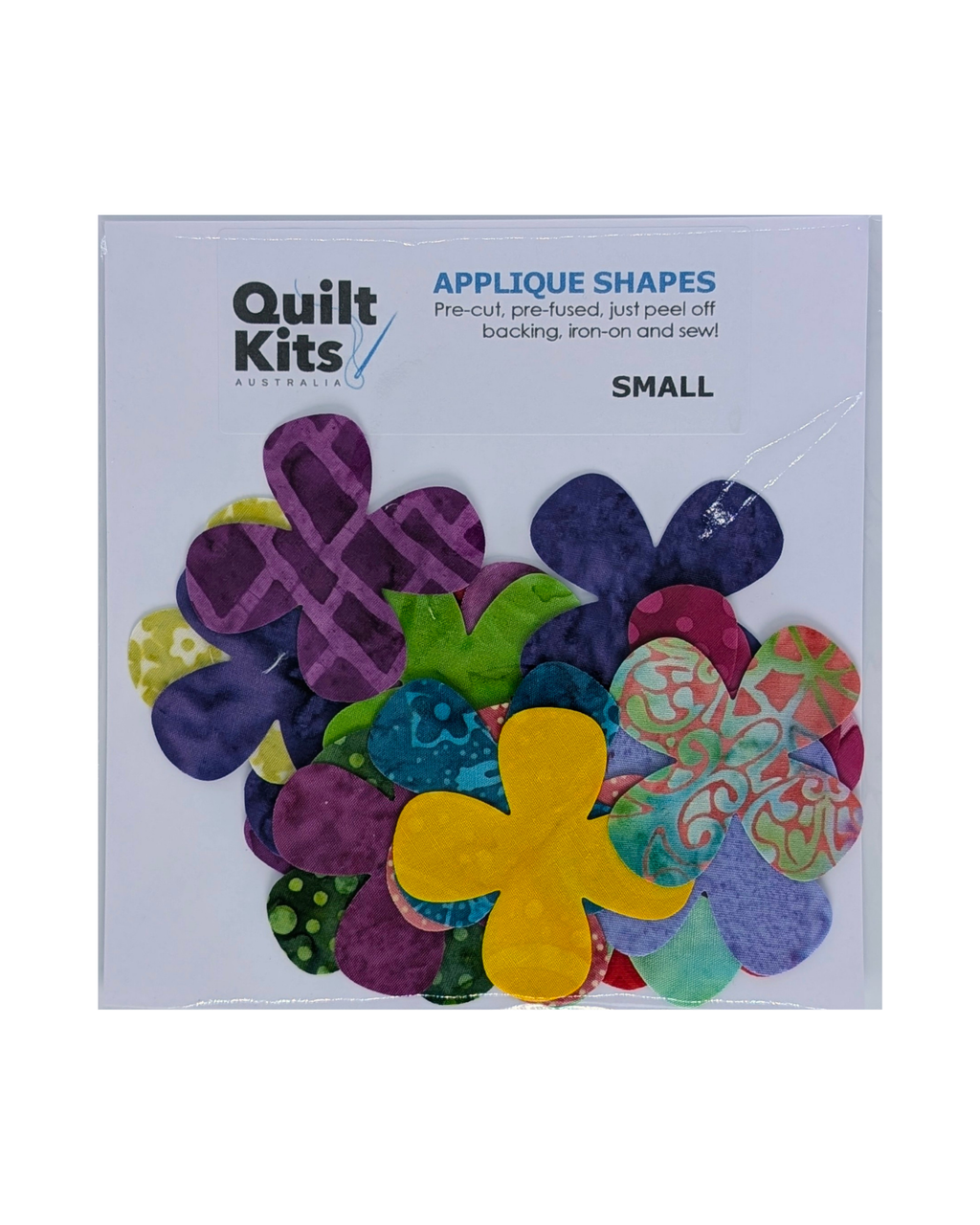 Pre-fused Applique Flowers - Small - Batik
