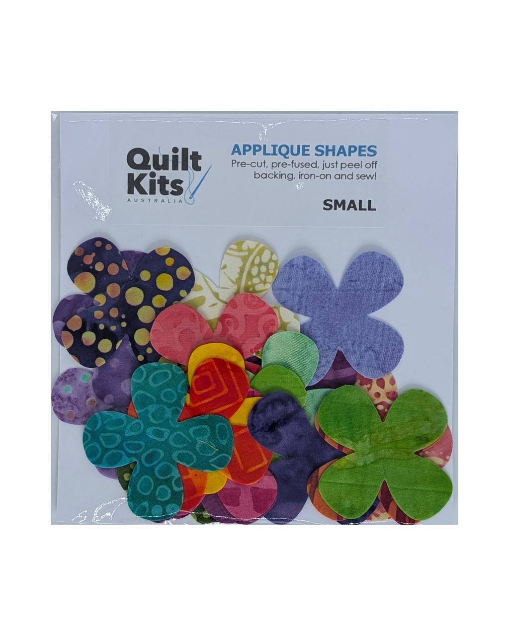 Pre-fused Applique Flowers - Small - Batik