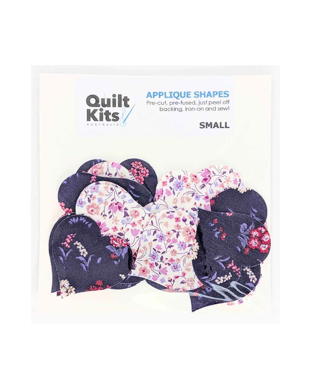 Pre-fused Applique Hearts - Small - Liberty A