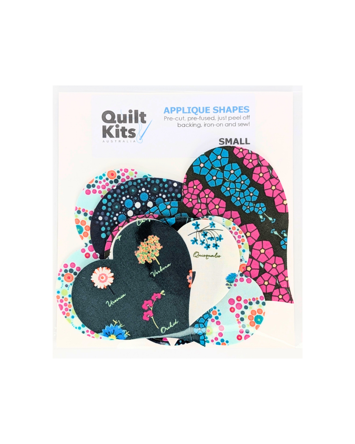 Pre-fused Applique Hearts - Small - Loved to Pieces E
