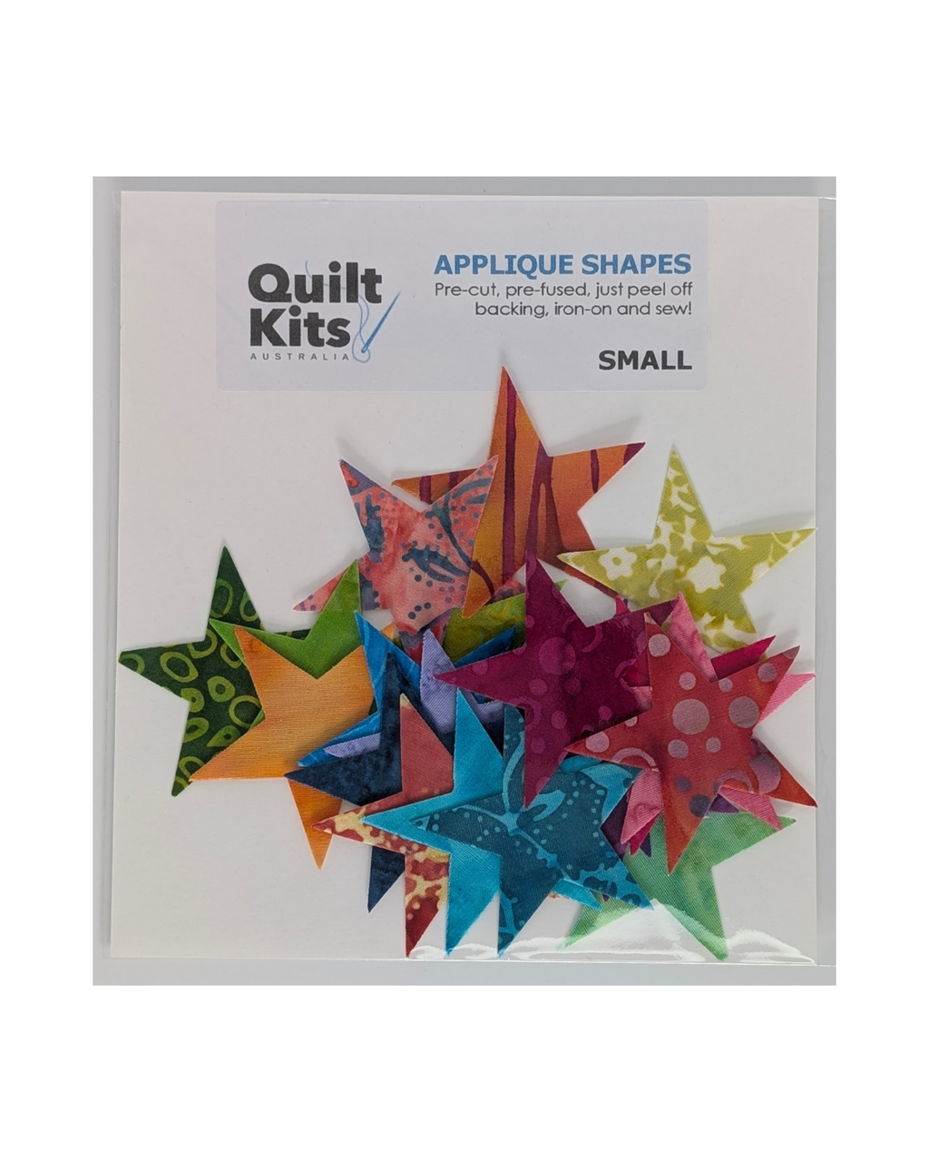 Pre-fused Applique Stars - Small - Batik