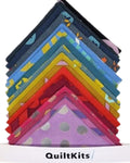 Pre-cut, ready to sew Triangle Quilt Kit featuring Alison Glass Handcrafted Batik fabric.