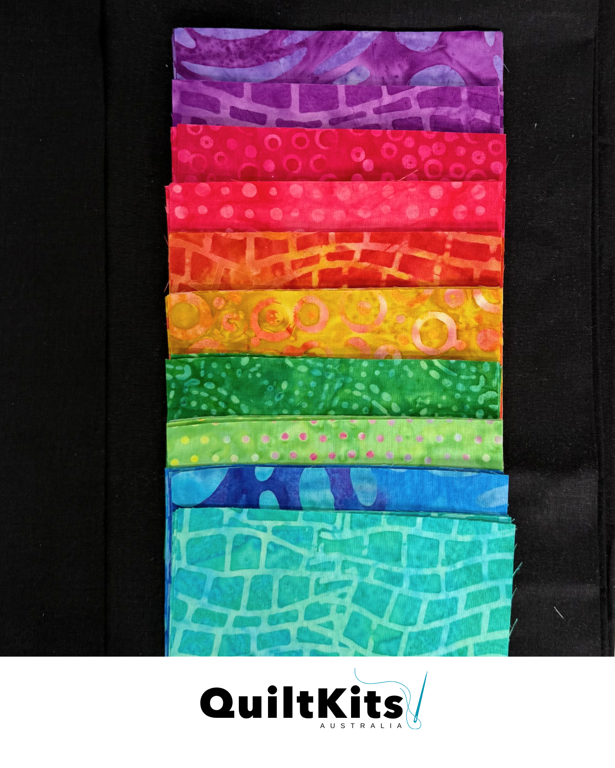 Entwined Complete Quilt Kit - Batik Rainbow
