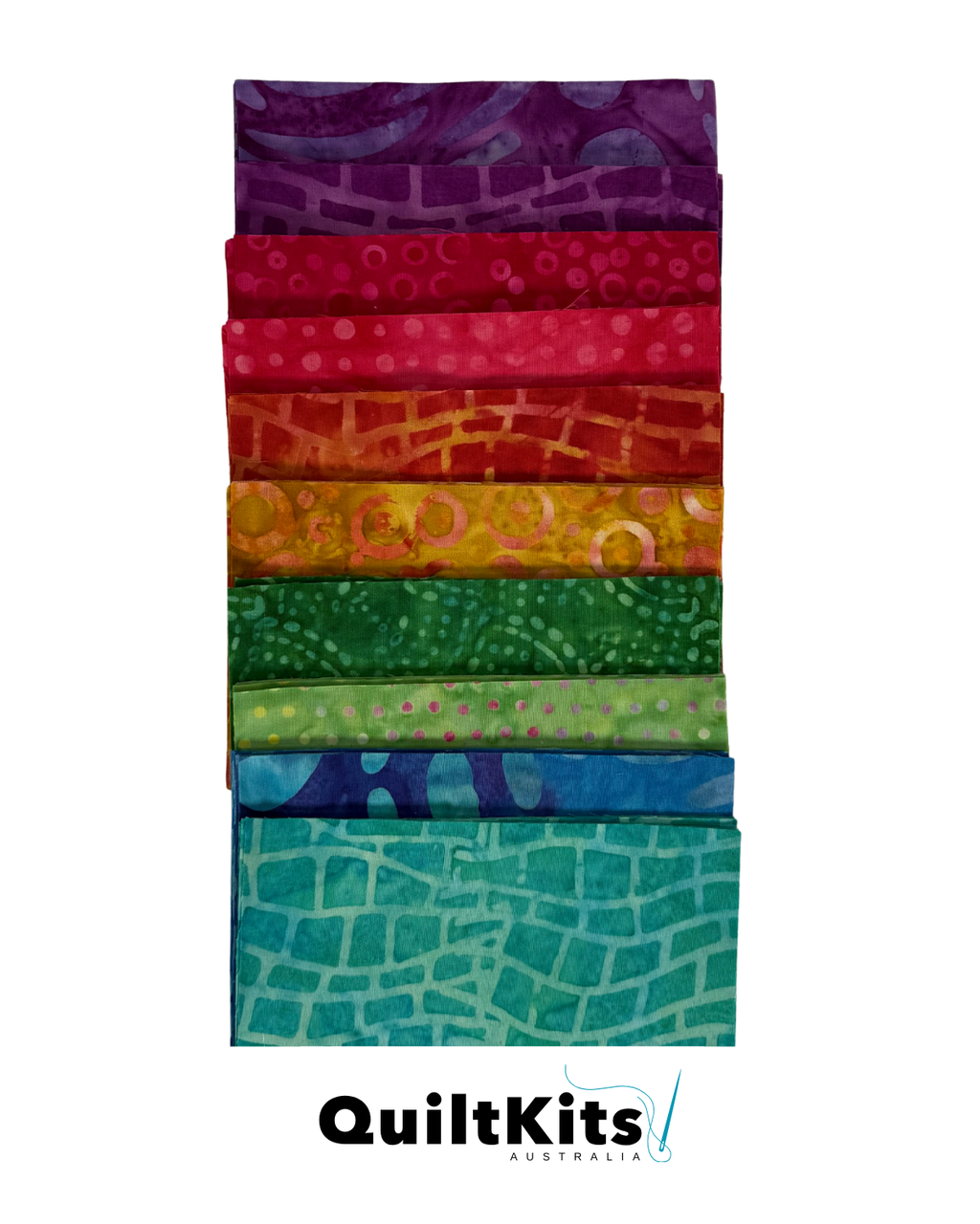 Entwined Complete Quilt Kit - Batik Rainbow