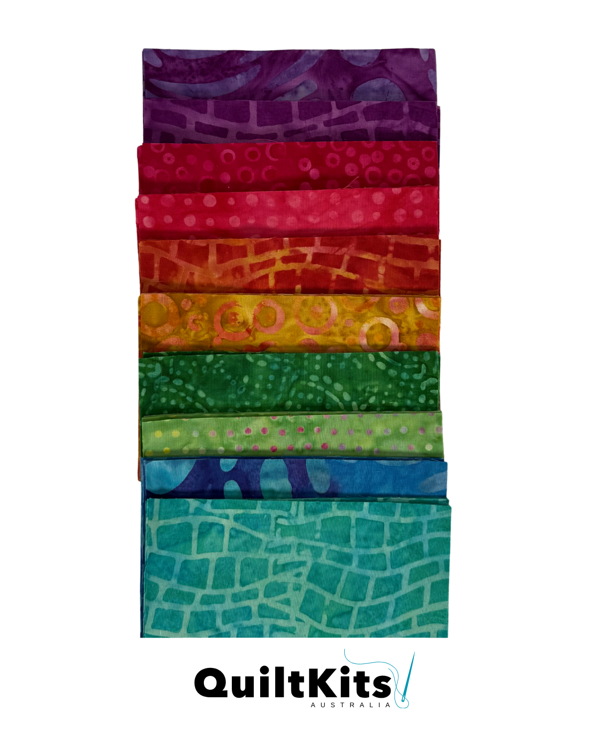 Entwined Complete Quilt Kit - Batik Rainbow