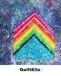 Triangle Complete Quilt Kit - Rainbow Batik