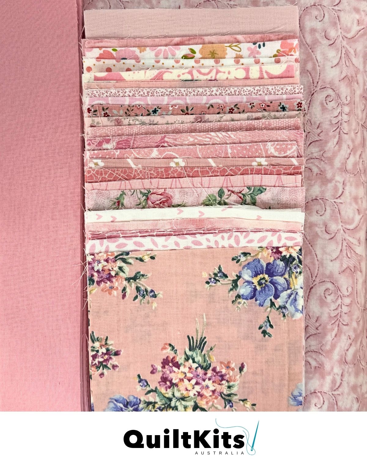 Easy Block Quilt Kit - Pink Complete Kit