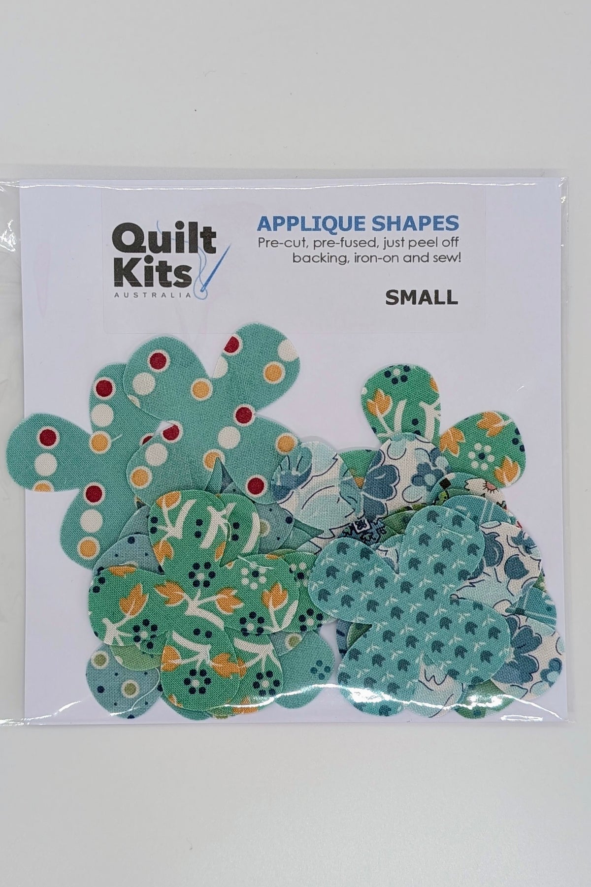 Pre-fused Applique Flowers - Small - Lori Holt Teals