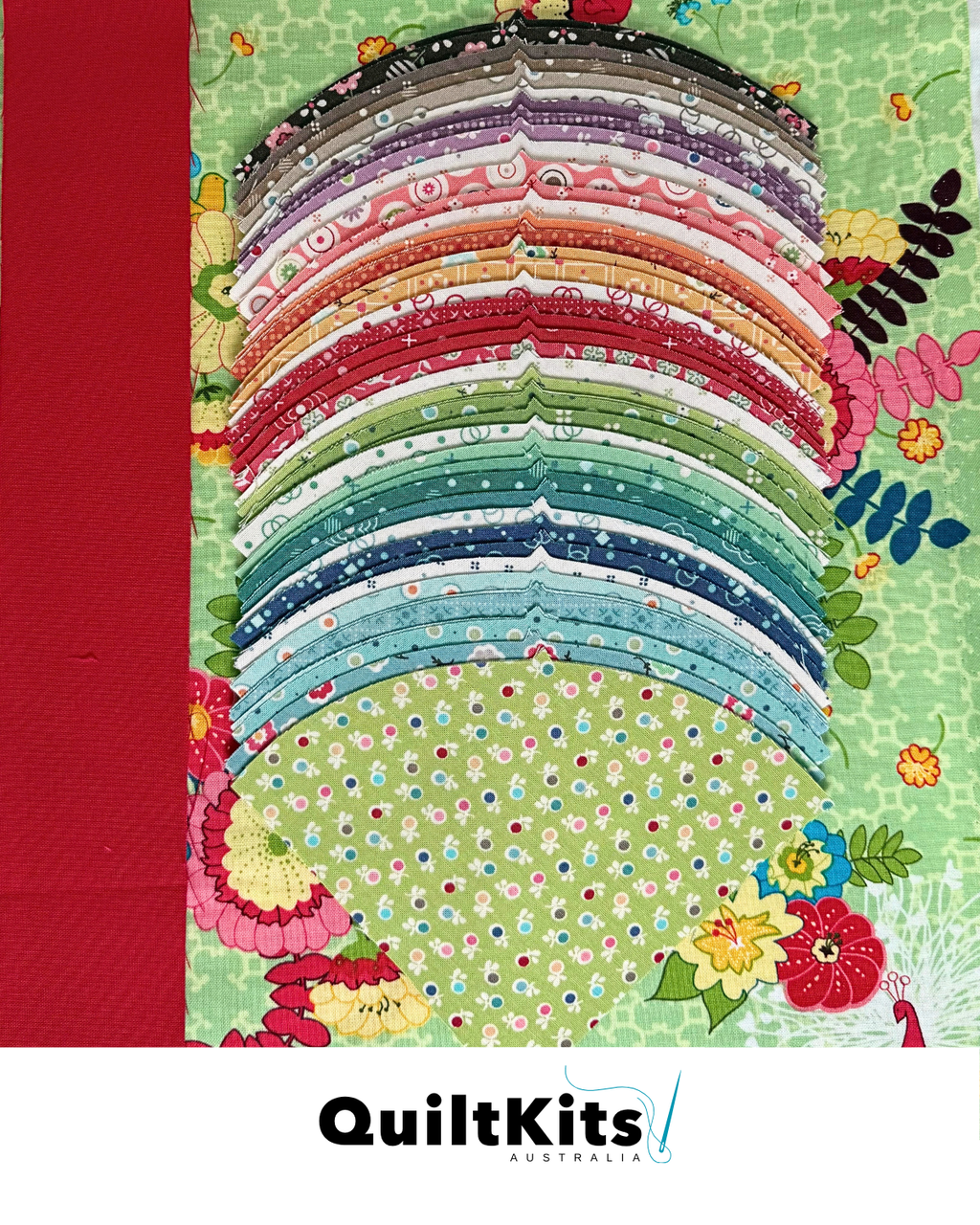 Lush Complete Quilt Kit - Throw - Lori Holt Bee Dots B