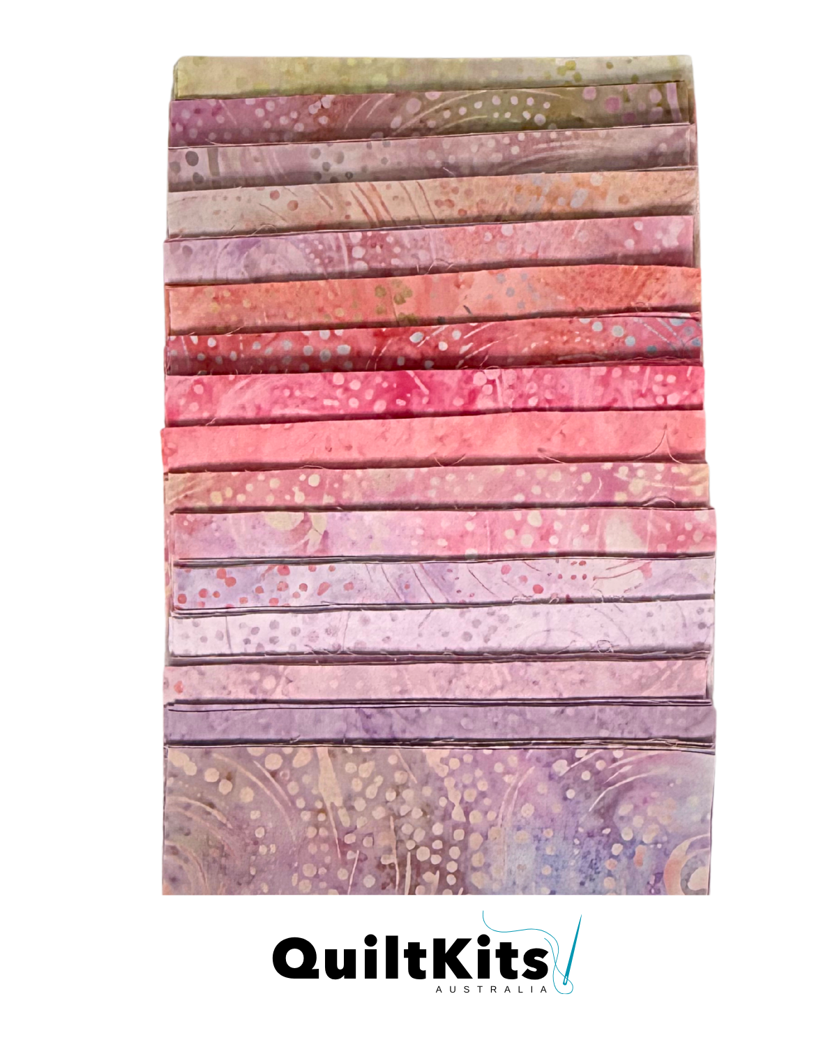 Easy Strip Quilt Kit - Throw - Batik Pinks