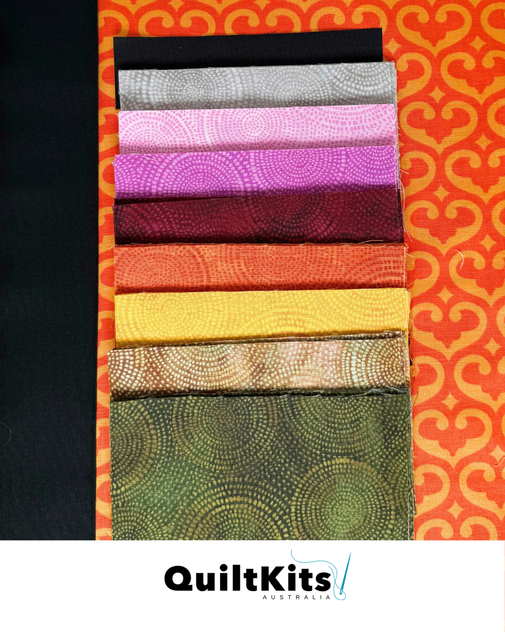 Entwined Complete Quilt Kit - Radiance Orange