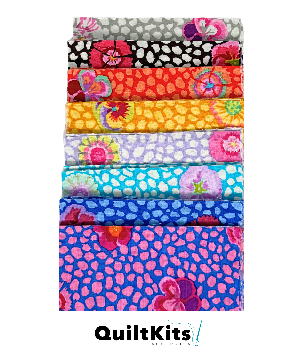 Entwined Complete Quilt Kit - Guinea Flower Kaffe Fassett