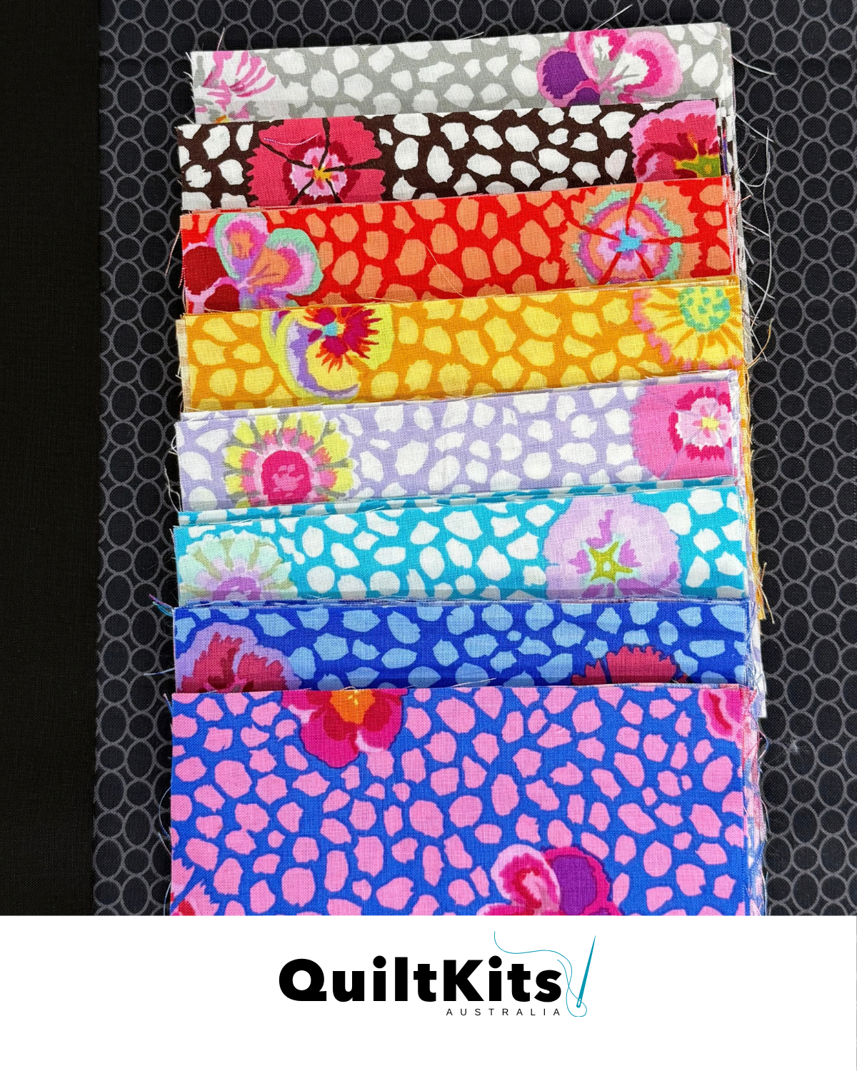 Entwined Complete Quilt Kit - Guinea Flower Kaffe Fassett