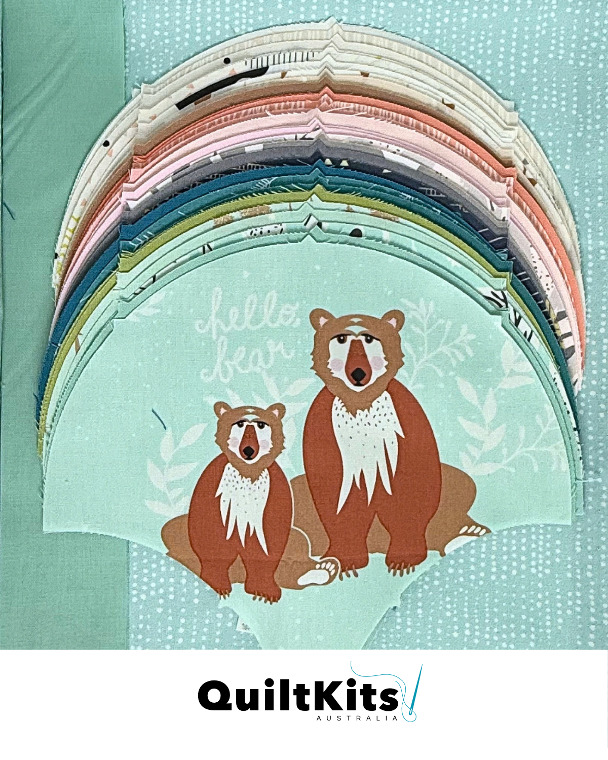 Clamshell Complete Quilt Kit - Small - Hello Bear