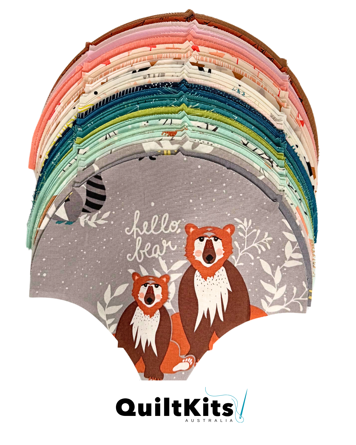 Clamshell Complete Quilt Kit - Throw - Hello Bear