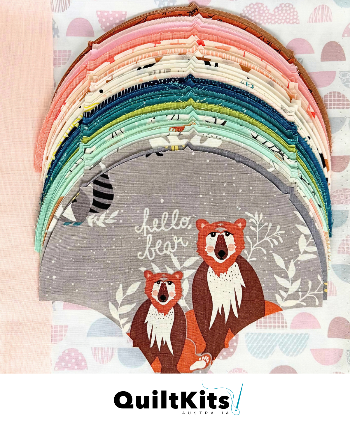 Clamshell Complete Quilt Kit - Throw - Hello Bear