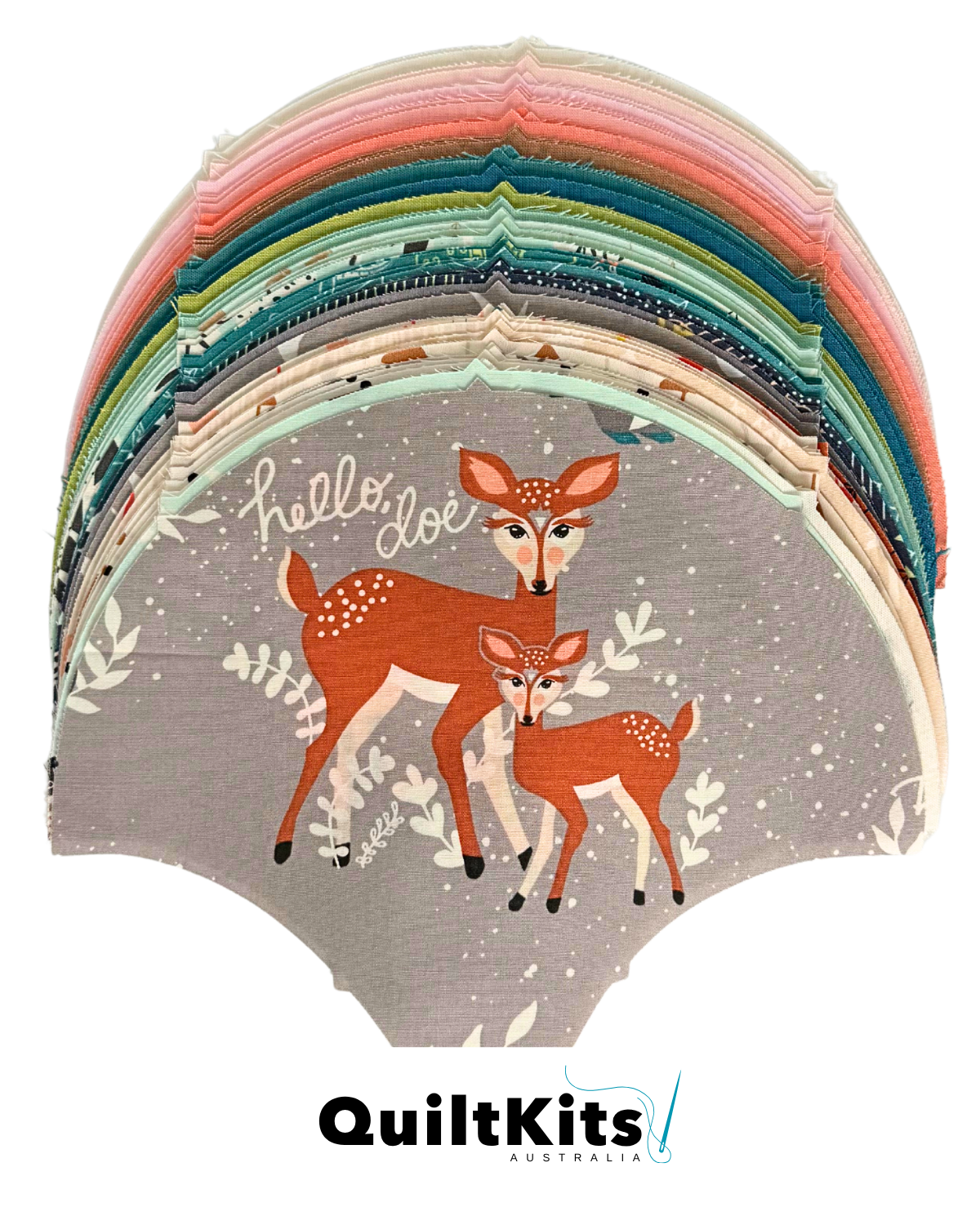 Clamshell Quilt Kit - Throw - Hello Bear