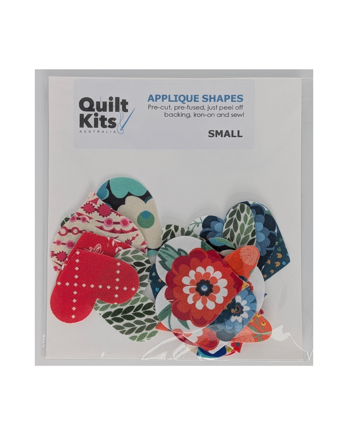 Pre-fused Applique Hearts - Small - Eden A