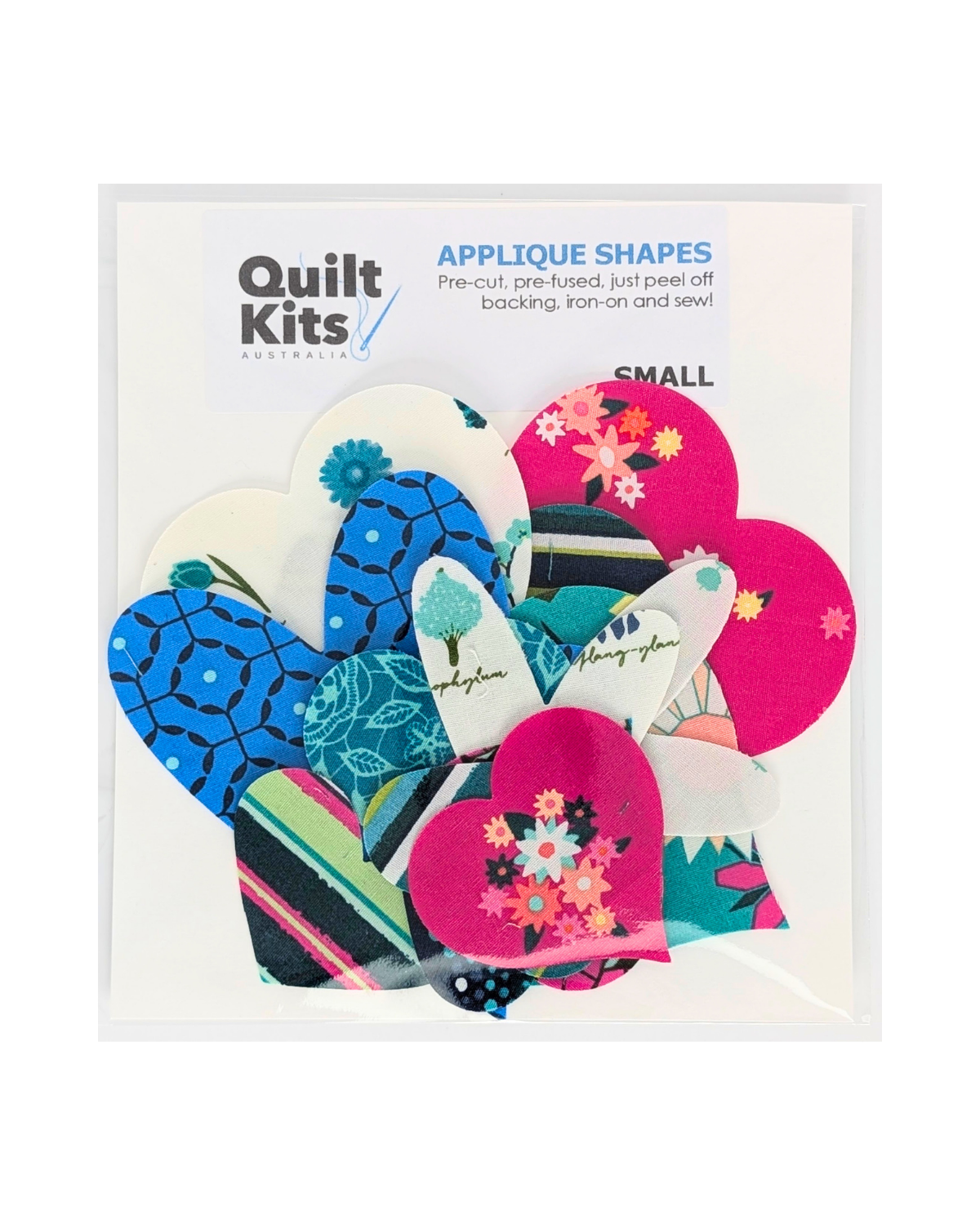 Pre-fused Applique Hearts - Small - Loved to Pieces A
