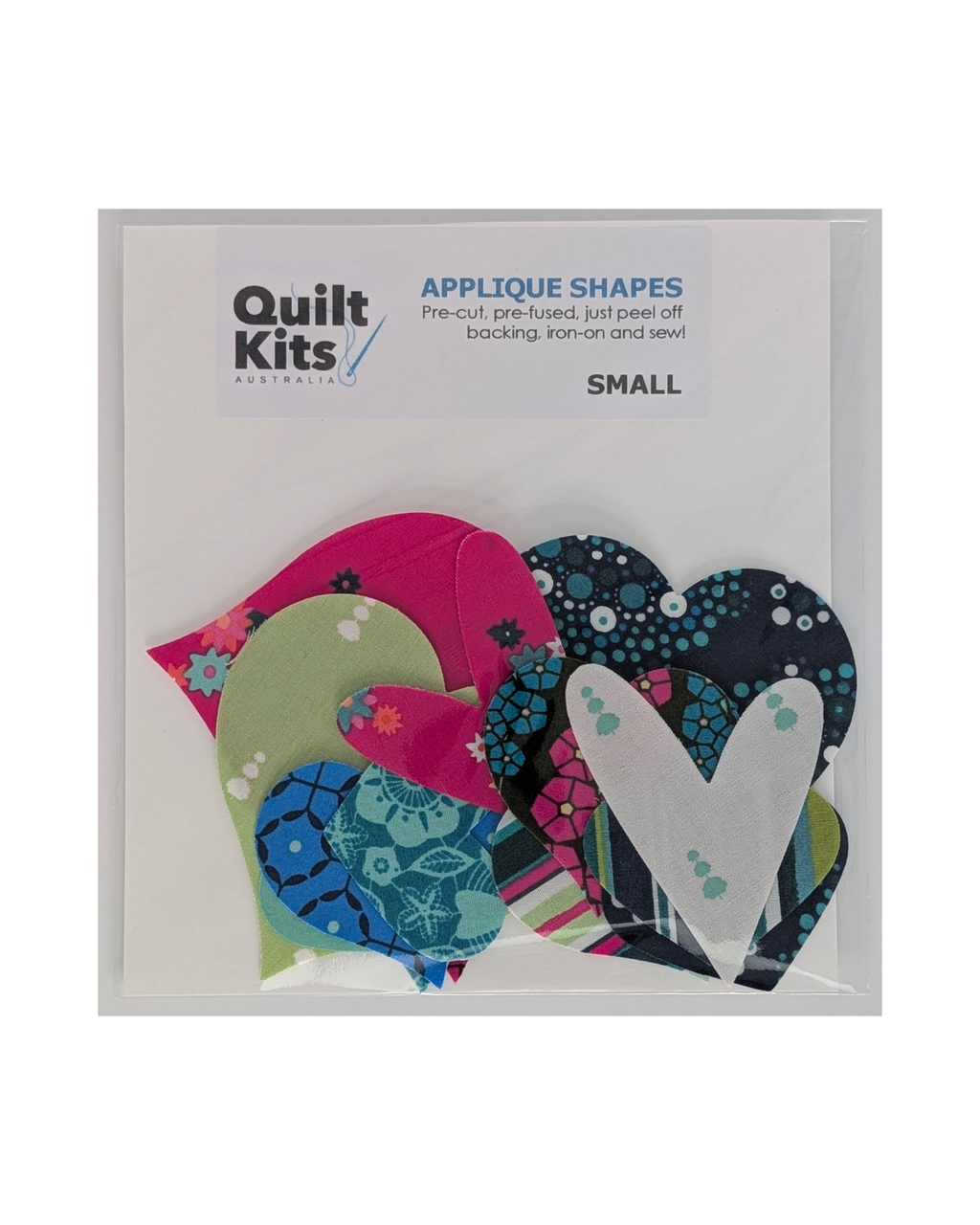 Pre-fused Applique Hearts - Small - Loved to Pieces A