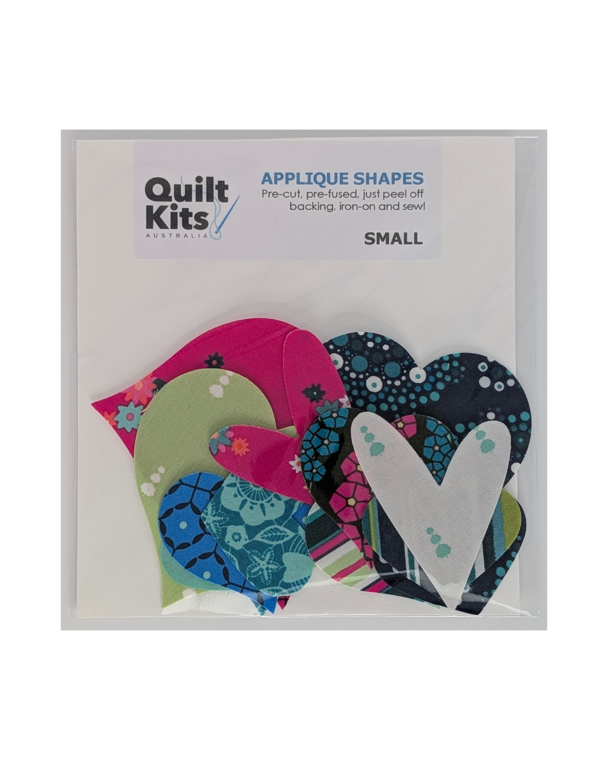 Pre-fused Applique Hearts - Small - Loved to Pieces A