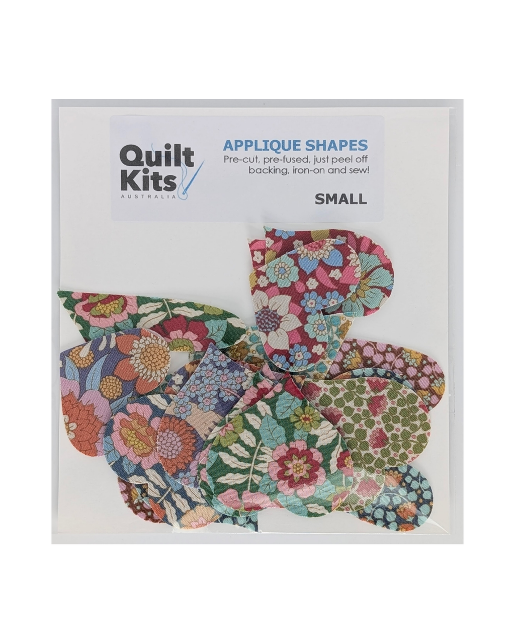 Pre-fused Applique Hearts - Small - Tilda Wallflower