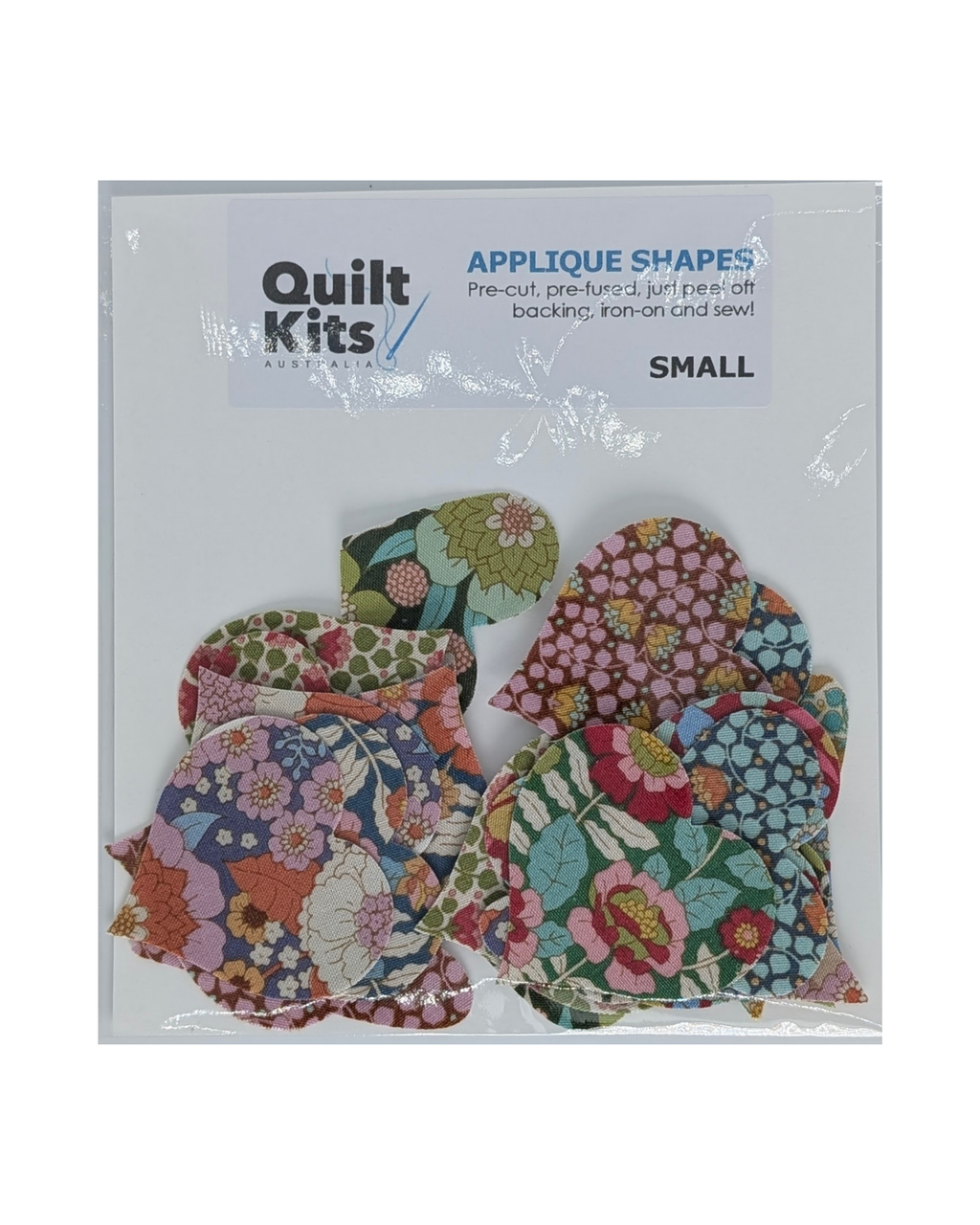 Pre-fused Applique Hearts - Small - Tilda Wallflower