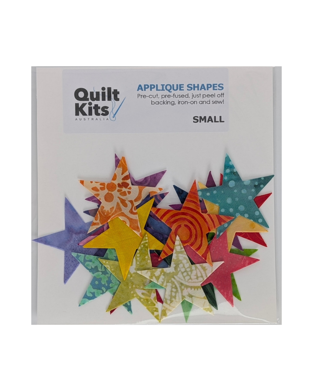 Pre-fused Applique Stars - Small - Batik