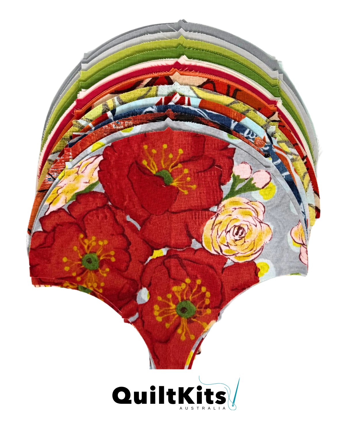 Clamshell Complete Quilt Kit - Throw - Poppy