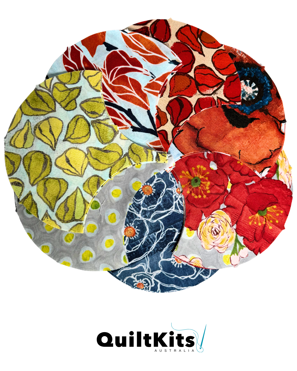 Clamshell Complete Quilt Kit - Throw - Poppy
