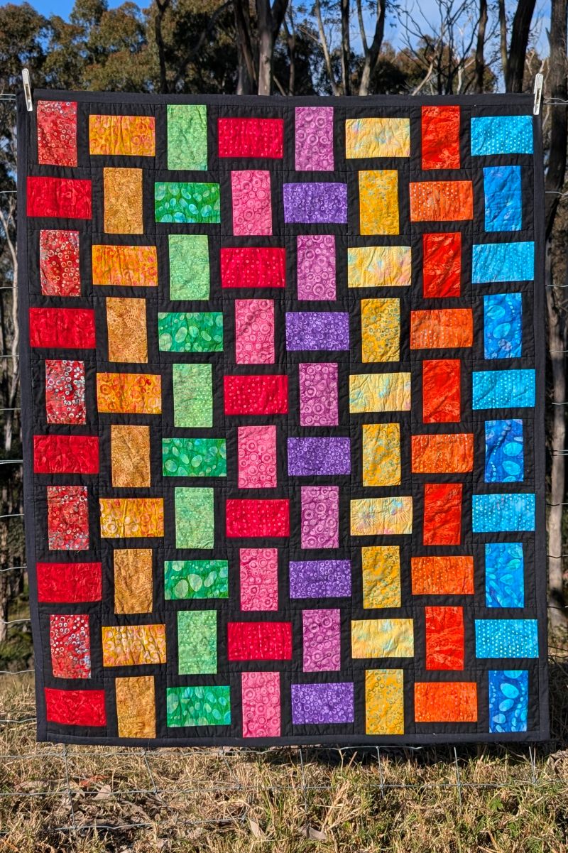 Entwined Quilt Kit - Batik Rainbow