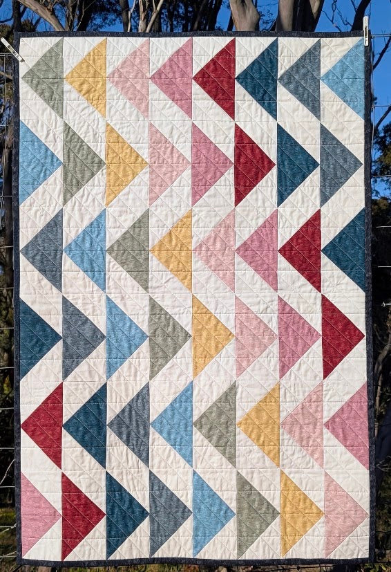 Triangle Complete Quilt Kit - Alison Glass Feathers