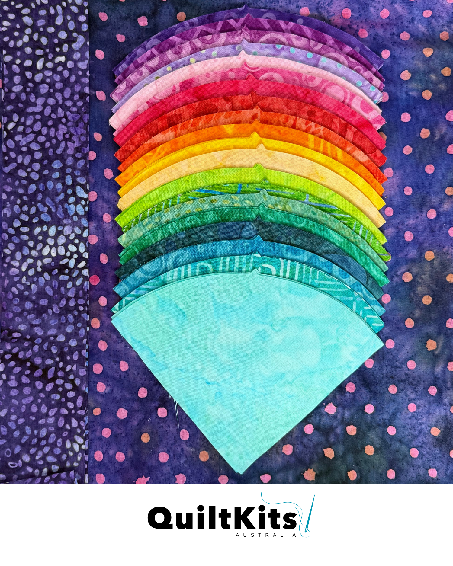 Lush Complete Quilt Kit - Batik Modern Flower