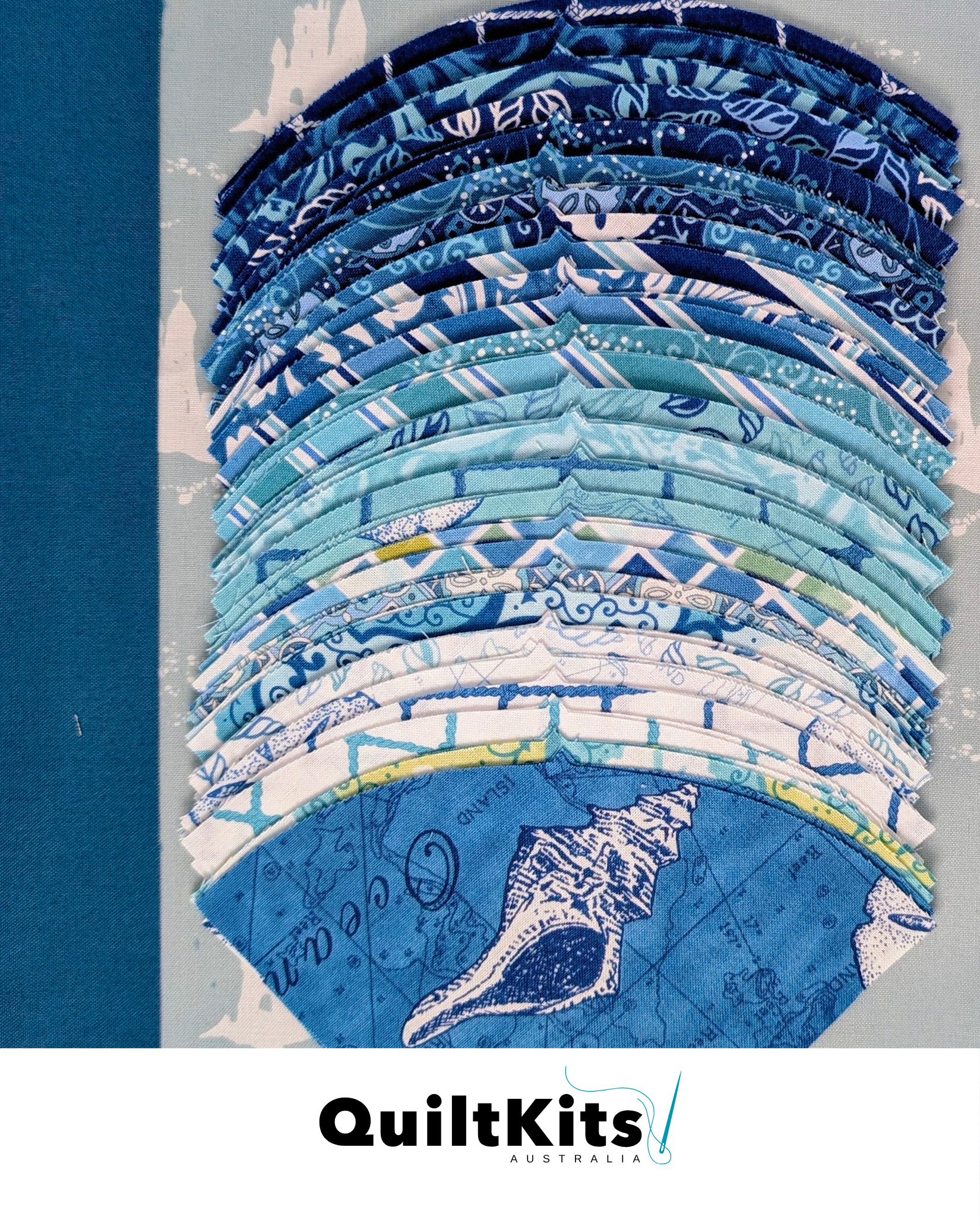 Lush Compete Quilt Kit - Throw - Seascape