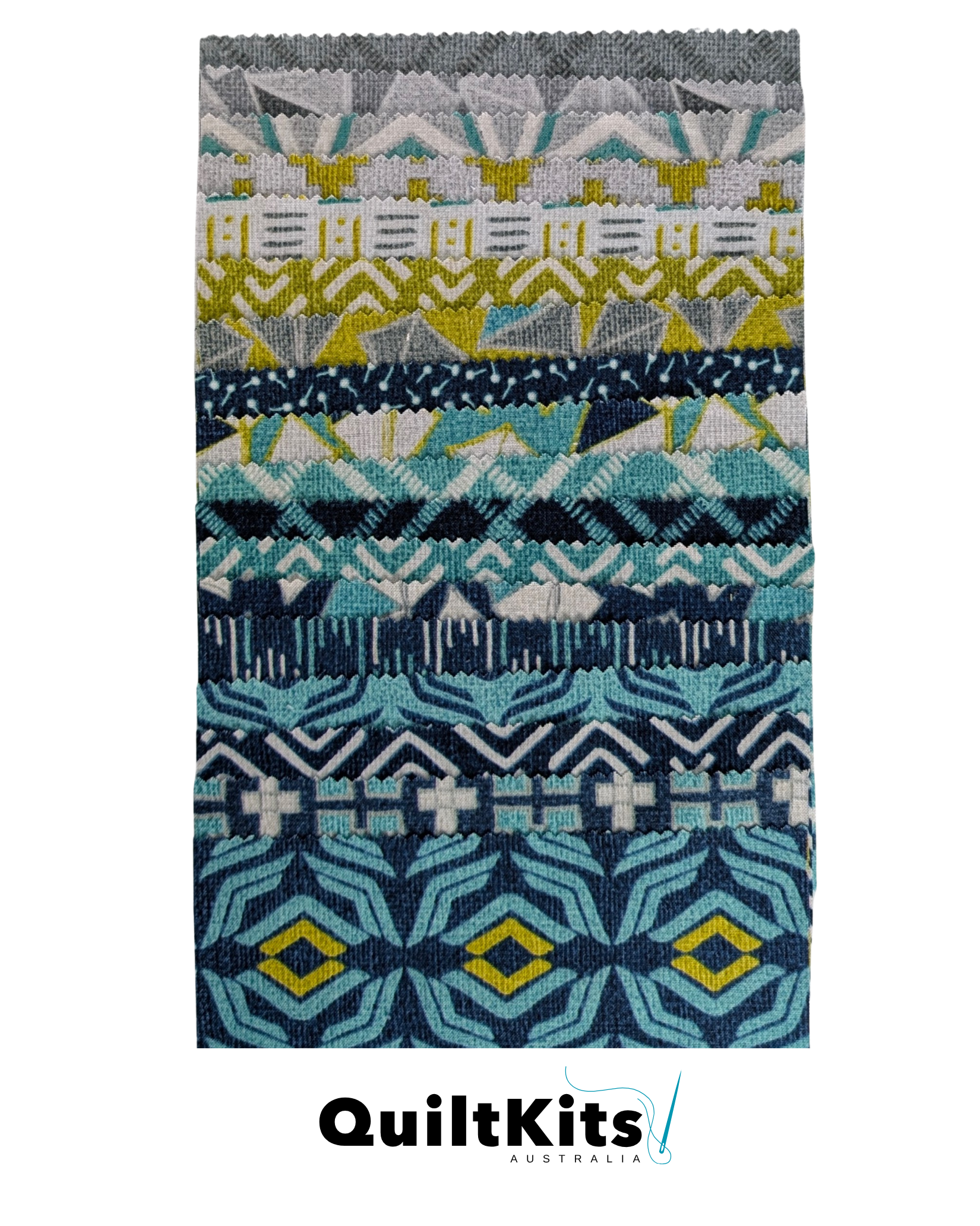 Easy Strip Quilt Kit - Throw - Sevilla Blues Complete Kit