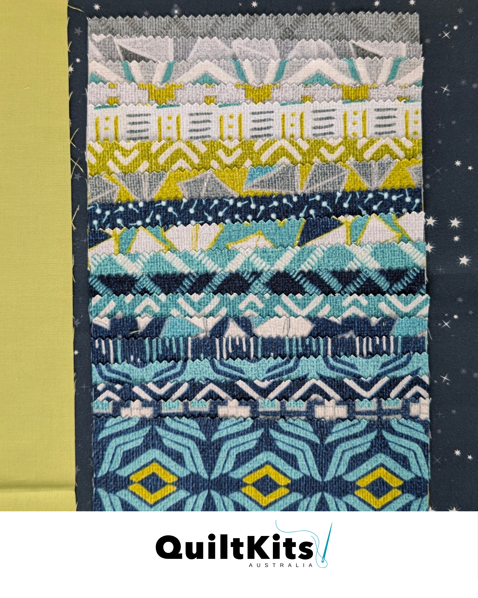 Easy Strip Quilt Kit - Throw - Sevilla Blues Complete Kit