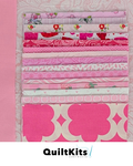 Easy Strip Quilt Kit - Small - Pink Complete Kit