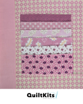 Easy Strip Quilt Kit - Throw - Light Pink Complete Kit