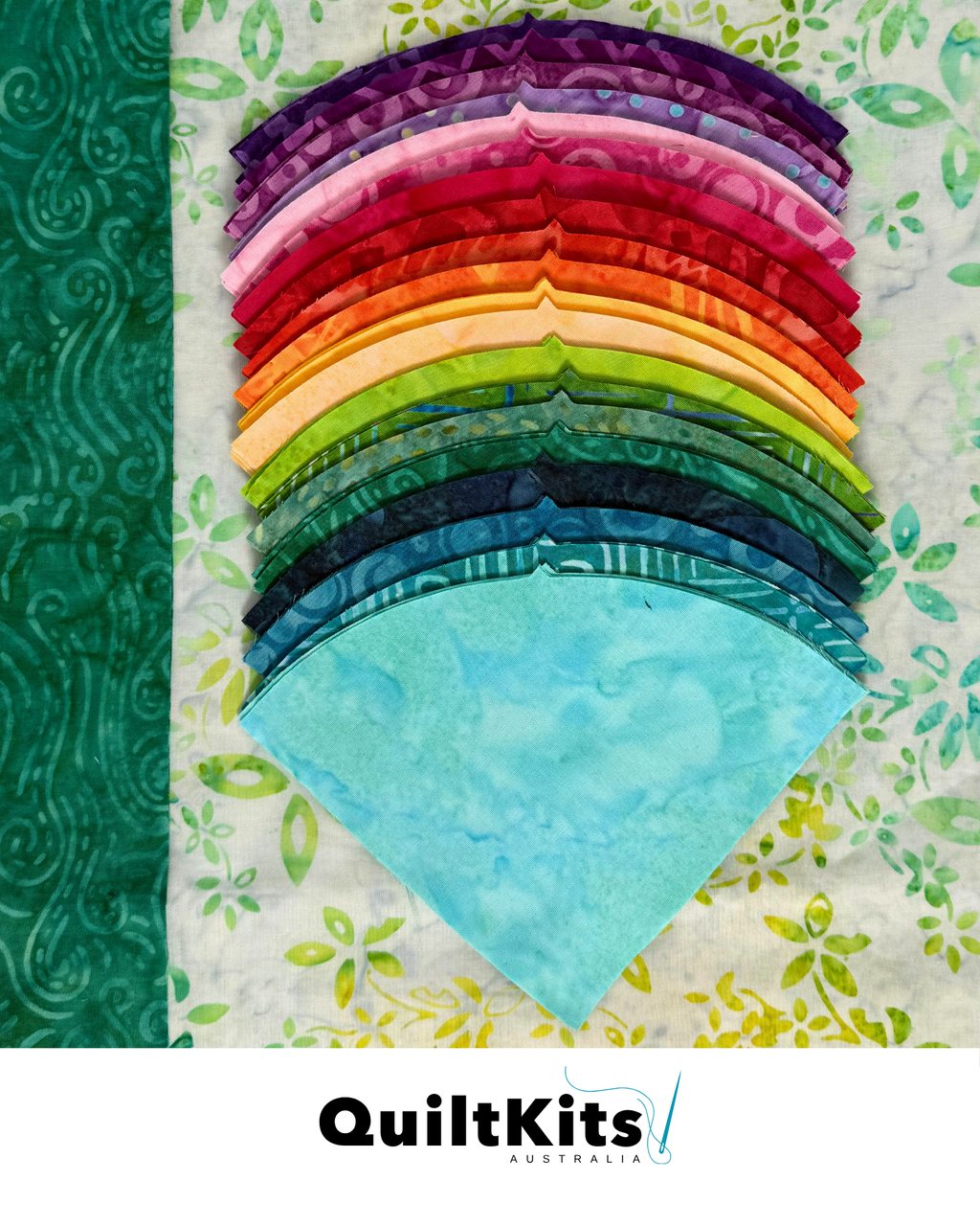 Lush Compete Quilt Kit - Throw - Batik Rainbow