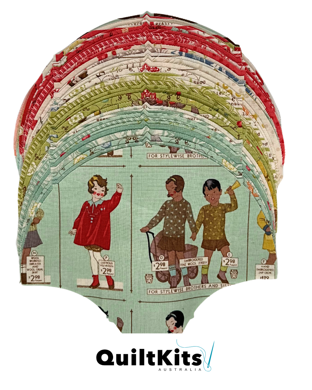 Clamshell Quilt Kit - Throw - Odds & Ends