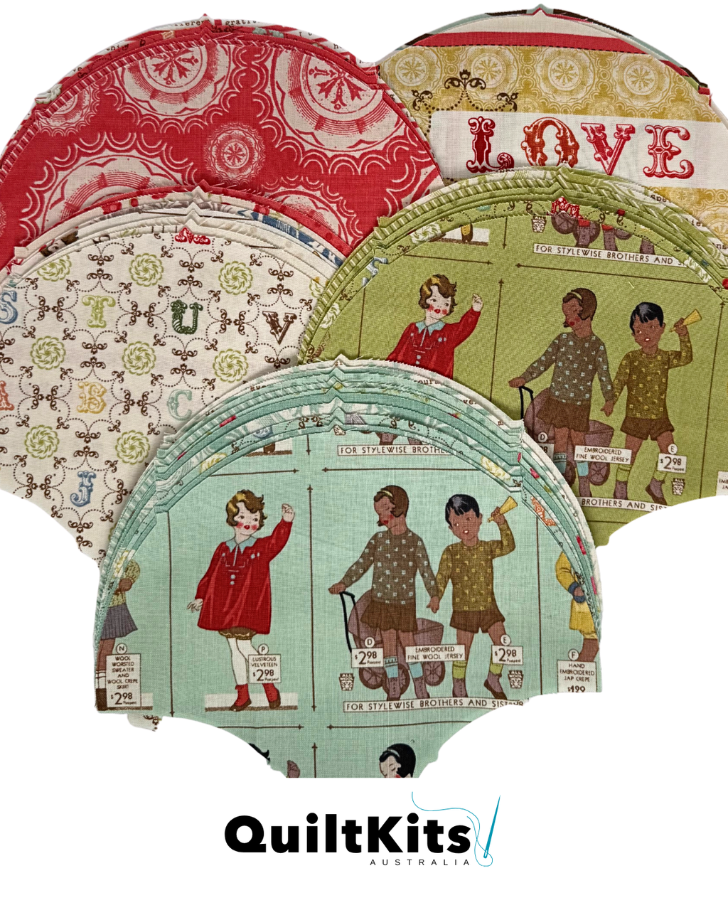 Clamshell Quilt Kit - Throw - Odds & Ends