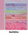 Easy Strip Quilt Kit - Throw - Batik Pink Complete Kit